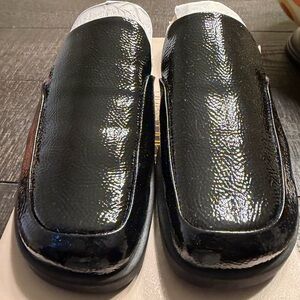 Franco Sarto Black Patent Leather Loafers